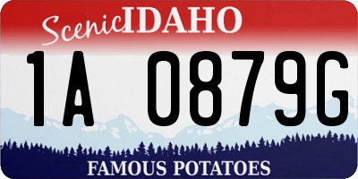 ID license plate 1A0879G