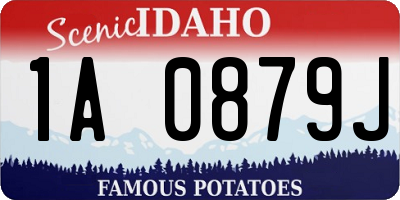 ID license plate 1A0879J