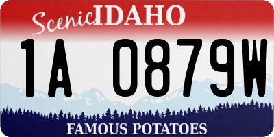 ID license plate 1A0879W