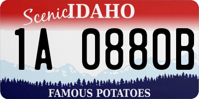 ID license plate 1A0880B