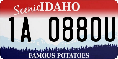ID license plate 1A0880U