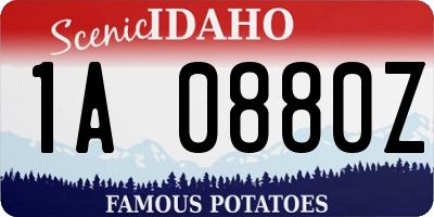ID license plate 1A0880Z