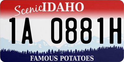ID license plate 1A0881H