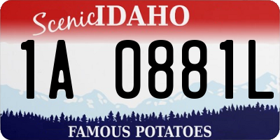 ID license plate 1A0881L