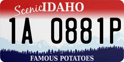 ID license plate 1A0881P
