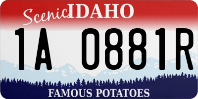ID license plate 1A0881R
