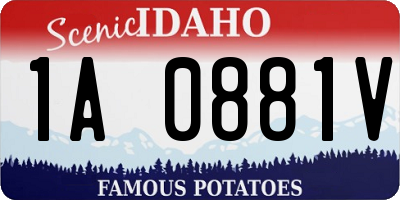 ID license plate 1A0881V