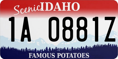 ID license plate 1A0881Z
