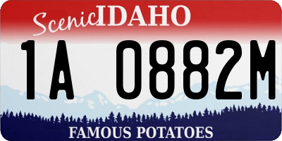 ID license plate 1A0882M