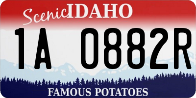 ID license plate 1A0882R