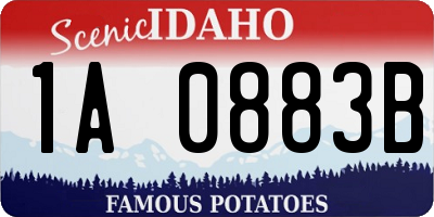 ID license plate 1A0883B