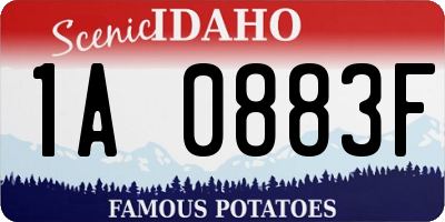 ID license plate 1A0883F