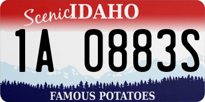 ID license plate 1A0883S
