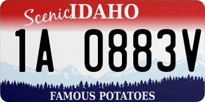 ID license plate 1A0883V