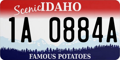ID license plate 1A0884A