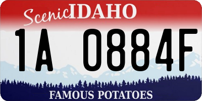 ID license plate 1A0884F