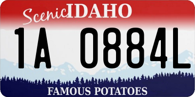 ID license plate 1A0884L