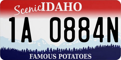 ID license plate 1A0884N