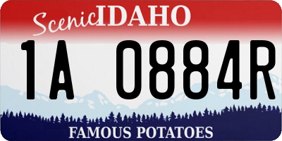 ID license plate 1A0884R