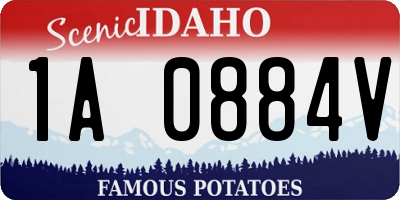 ID license plate 1A0884V