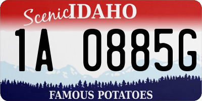 ID license plate 1A0885G