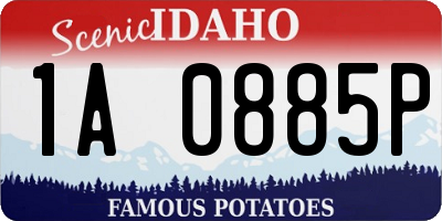 ID license plate 1A0885P