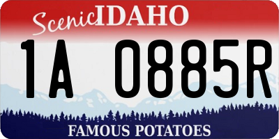 ID license plate 1A0885R