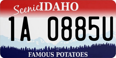 ID license plate 1A0885U