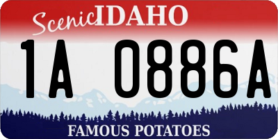 ID license plate 1A0886A