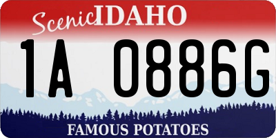 ID license plate 1A0886G