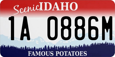 ID license plate 1A0886M