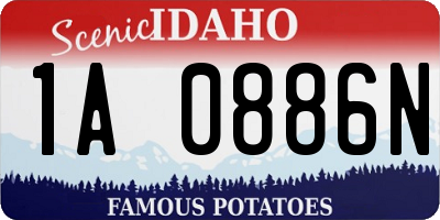 ID license plate 1A0886N