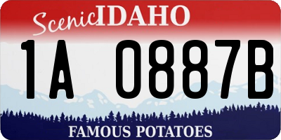 ID license plate 1A0887B