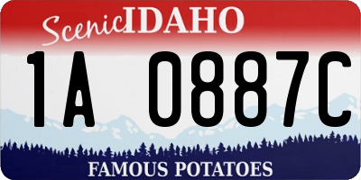 ID license plate 1A0887C