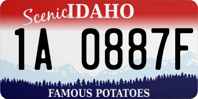 ID license plate 1A0887F