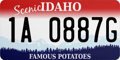 ID license plate 1A0887G