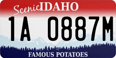 ID license plate 1A0887M