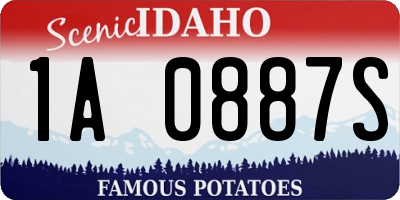 ID license plate 1A0887S