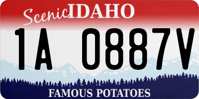 ID license plate 1A0887V
