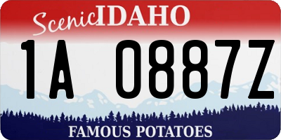 ID license plate 1A0887Z