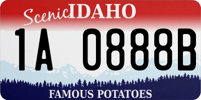 ID license plate 1A0888B