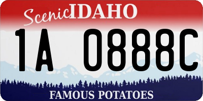 ID license plate 1A0888C