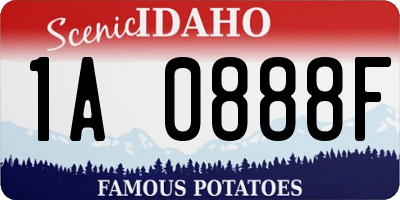 ID license plate 1A0888F