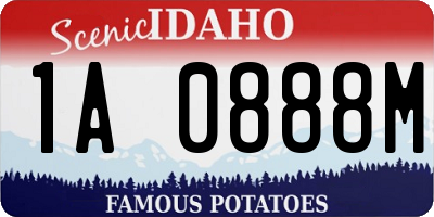 ID license plate 1A0888M
