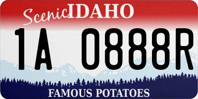 ID license plate 1A0888R