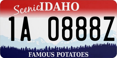 ID license plate 1A0888Z