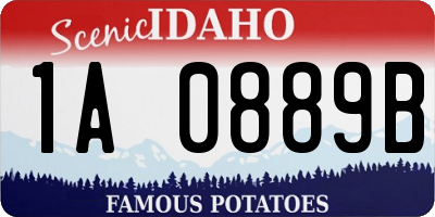 ID license plate 1A0889B