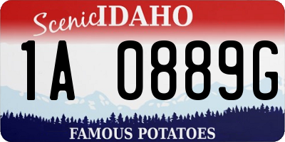 ID license plate 1A0889G