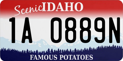 ID license plate 1A0889N