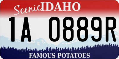 ID license plate 1A0889R